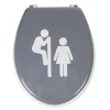 Gifi Equipement Wc^Abattant WC motif pictogramme fille et garçon humoristique