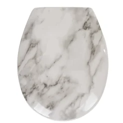 Gifi Equipement Wc^Abattant WC plastique duroplast style marbre frein de chute