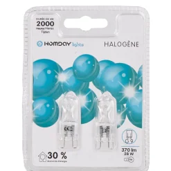 Gifi Ampoule^Ampoule halogène G9 x2