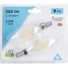 Gifi Ampoule^Ampoule LED filament E14 C35 Homday lumière chaude 250lms x2