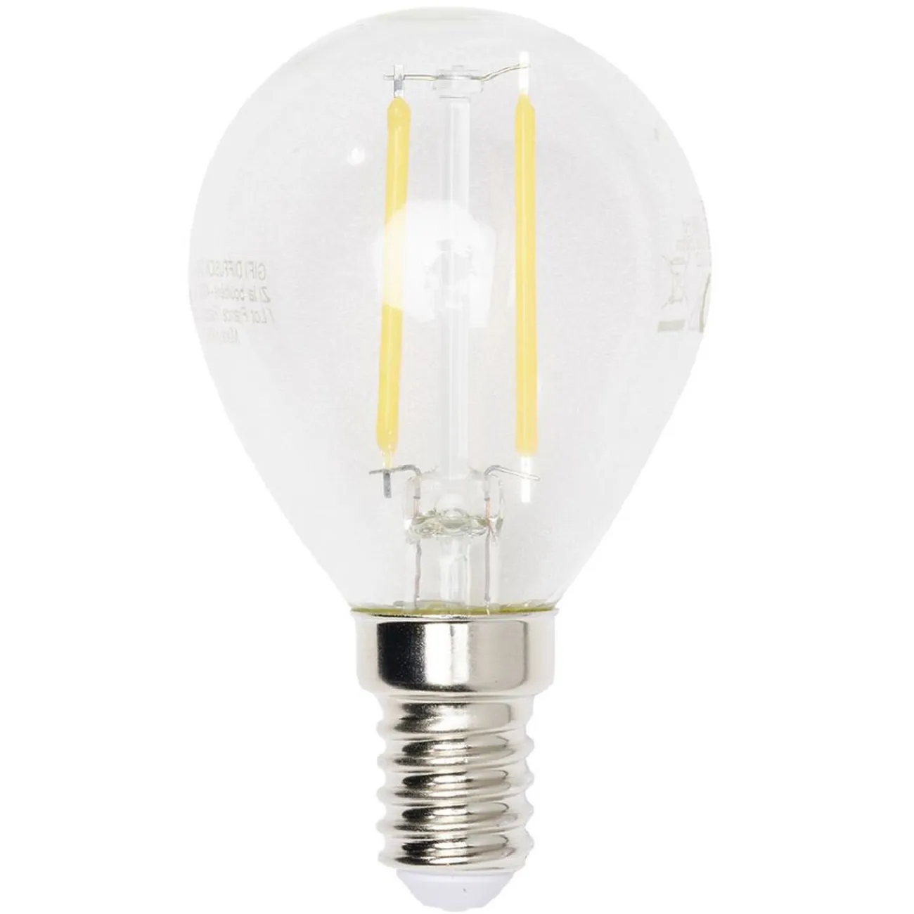 Gifi Ampoule^Ampoule LED filament E14 G45 Homday lumière chaude 250lms x2