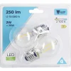 Gifi Ampoule^Ampoule LED à filament E27 G45 lumière chaude 250lms x2