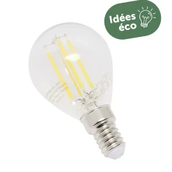 Gifi Ampoule^Ampoule LED à 4 filaments blanc chaud E27 4W x4