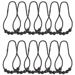 Gifi Equipement Douche^Anneau de douche métal noir x12