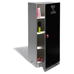 Gifi Rangement|Armoire enfant Star 3 étagères noir et gris étoile rose