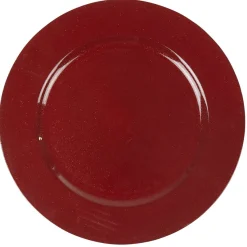 Best Gifi Assiette de présentation ronde rouge