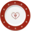 Best Gifi Assiette à dessert faïence motif coeur