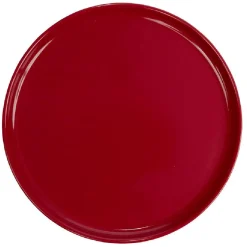 Best Gifi Assiette à dessert ronde Nordic porcelaine rouge