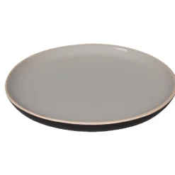 Best Gifi Assiette à dessert Zenco bicolore gris et taupe