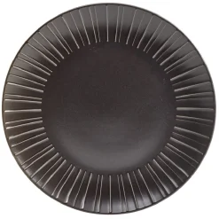 Best Gifi Assiette plate en céramique noir Ø27cm