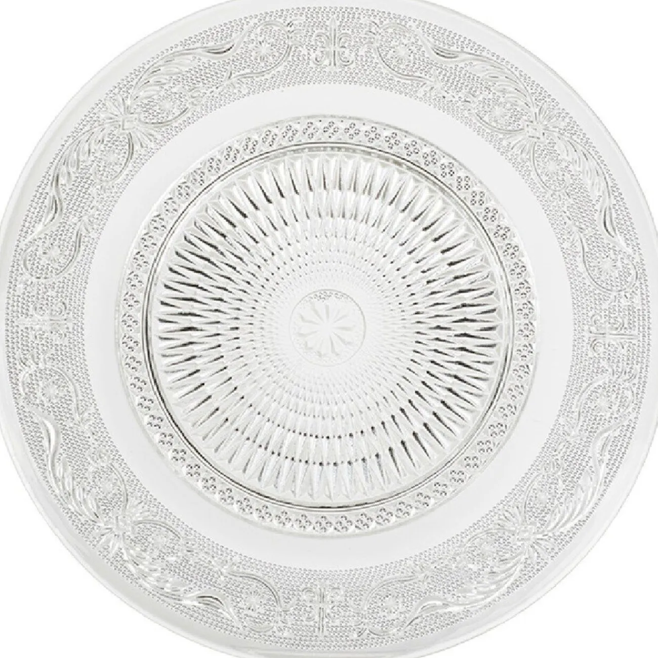 Best Gifi Assiette plate transparente ciselée