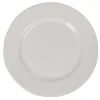 Best Gifi Assiette ronde plate céramique à rebord embossé uni blanc