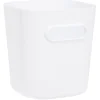 Gifi Aménagement Salle De Bain^Bac de rangement avec poignée blanc