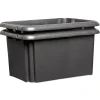 Gifi Rangement|Bac de rangement en plastique noir x2