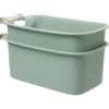 Gifi Rangement|Bac de rangement plastique poignée bois Taille M x2
