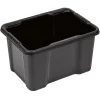 Gifi Rangement|Bac en plastique noir 16 L