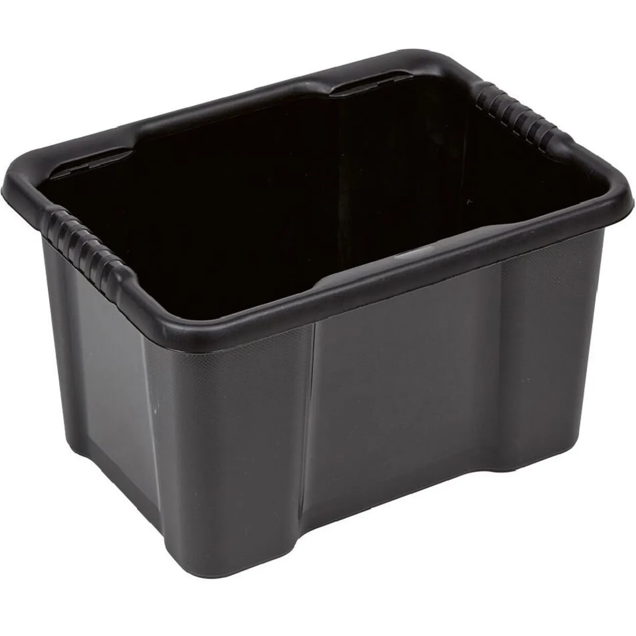 Gifi Rangement|Bac en plastique noir 16 L