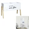 Gifi Rangement|Bac à livres en bois Il était une fois blanc et naturel 60x30xH45cm