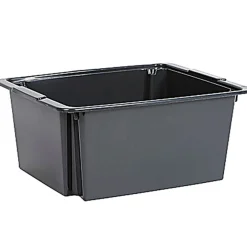 Gifi Rangement|Bac plastique 14 L gris