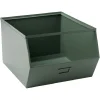 Gifi Rangement|Bac superposable en métal vert - L33 x l25 x H28,5 cm