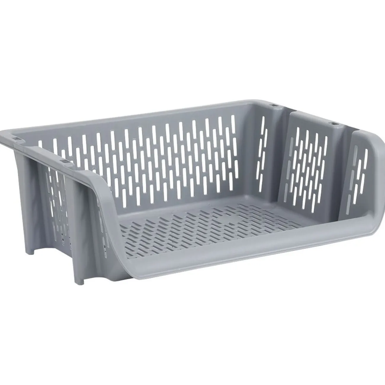 Gifi Rangement|Bac superposable large en plastique 39x30,5xH13cm