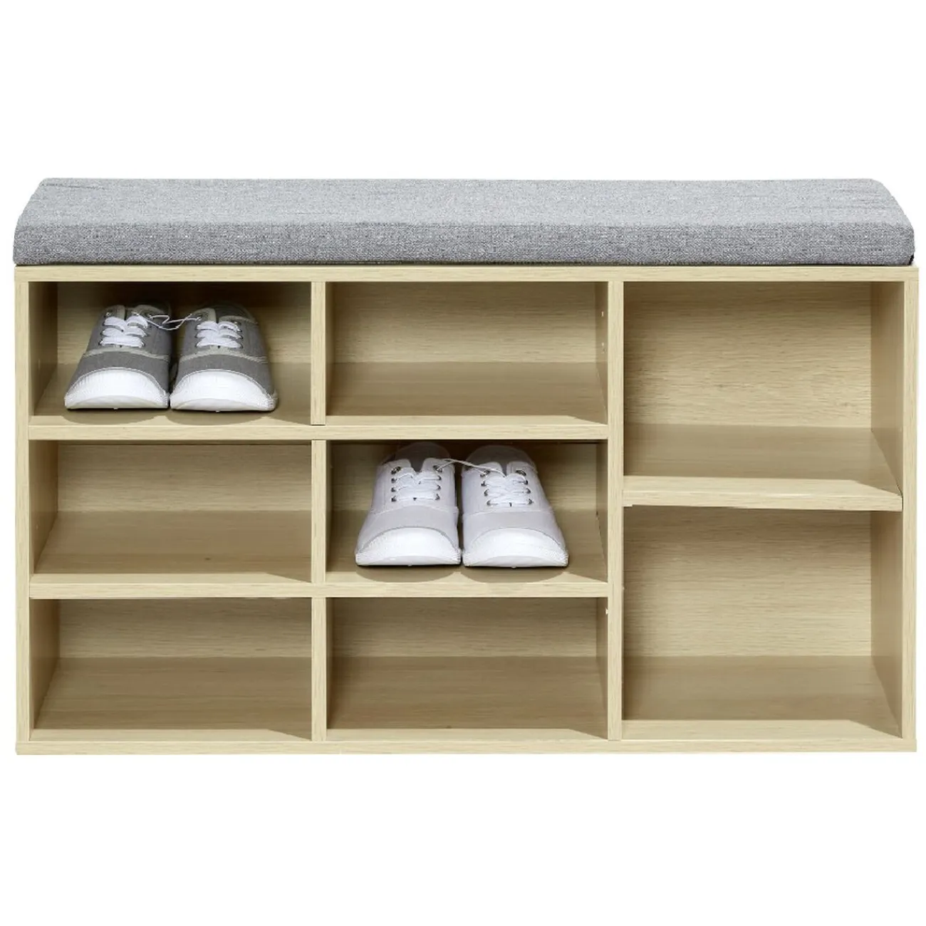 Gifi Rangement|Banc meuble à chaussures 2en1 8 compartiments