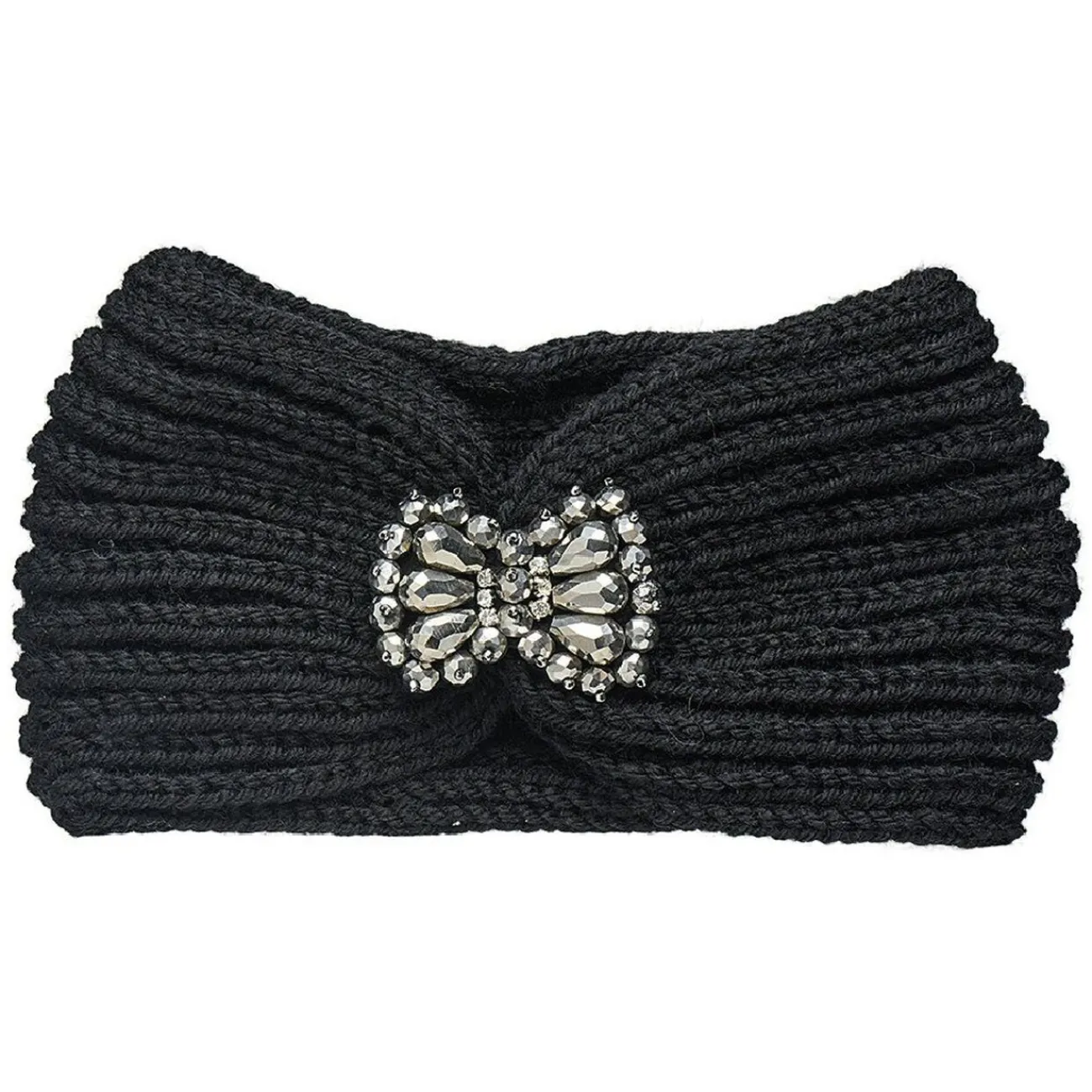 Gifi Beauté^Bandeau noeud noir avec perle