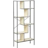 Gifi Rangement|Bibliothèque Etagère sur pied design industriel naturel et noir - Andy