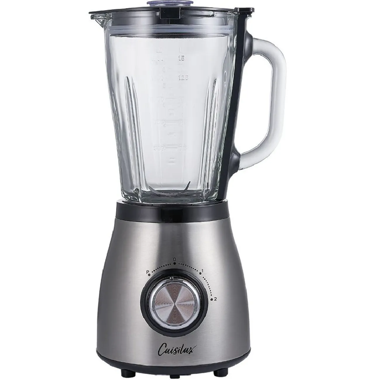 Outlet Gifi Blender en inox et bol en verre gradué 1,5 L