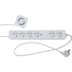 Gifi Accessoires Électriques^Bloc multiprise 6 prises interrupteur déporté pour 4 prises