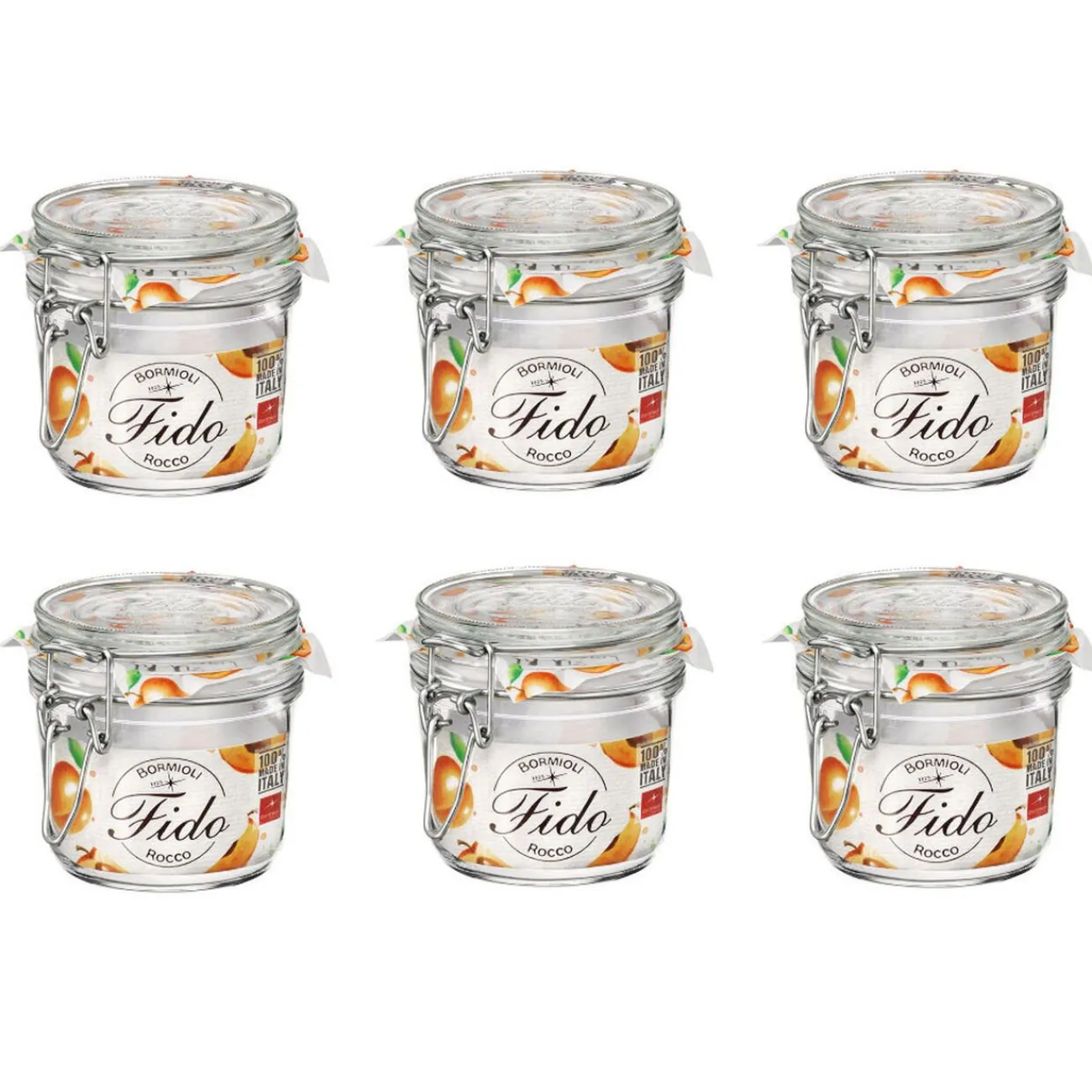 Hot Gifi Bocal à conserve avec fermeture à clapet 350 ml x 6