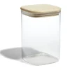 Online Gifi Bocal de conservation 1L en verre avec couvercle en bois