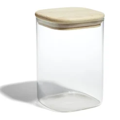 Online Gifi Bocal de conservation 1L en verre avec couvercle en bois