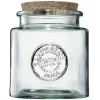 Best Gifi Bocal de conservation verre transparent couvercle liège 1,5L