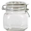 Clearance Gifi Bocal hermétique carré en verre couvercle motif ciment 750ml