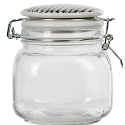New Gifi Bocal hermétique carré verre couvercle motif ethnique 750 ml