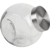 Outlet Gifi Bocal incliné verre couvercle métal 3 L