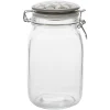 Gifi Bocal transparent avec couvercle design carreau de ciment 1,5 L