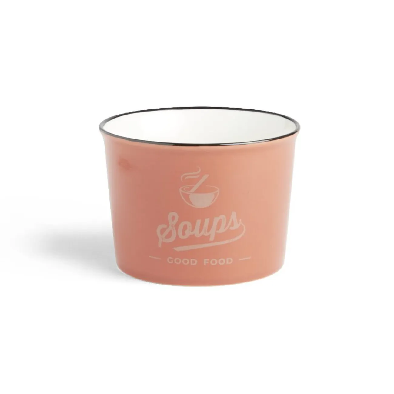 Best Gifi Bol à soupe 500ml faïence rouge Ø12xH8,4cm