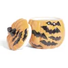 Clearance Gifi Bonbonnière Halloween 1L citrouille orange chauve-souris noires Ø13,5xH15,8cm