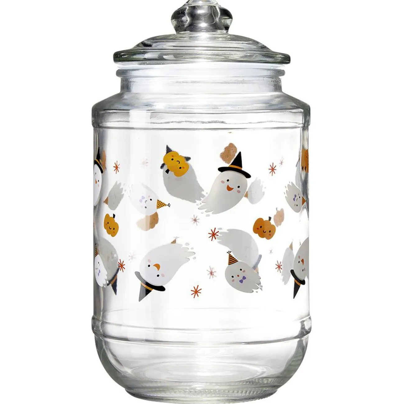 Discount Gifi Bonbonnière 2L en verre motifs Halloween Ø13,5xH24,5cm