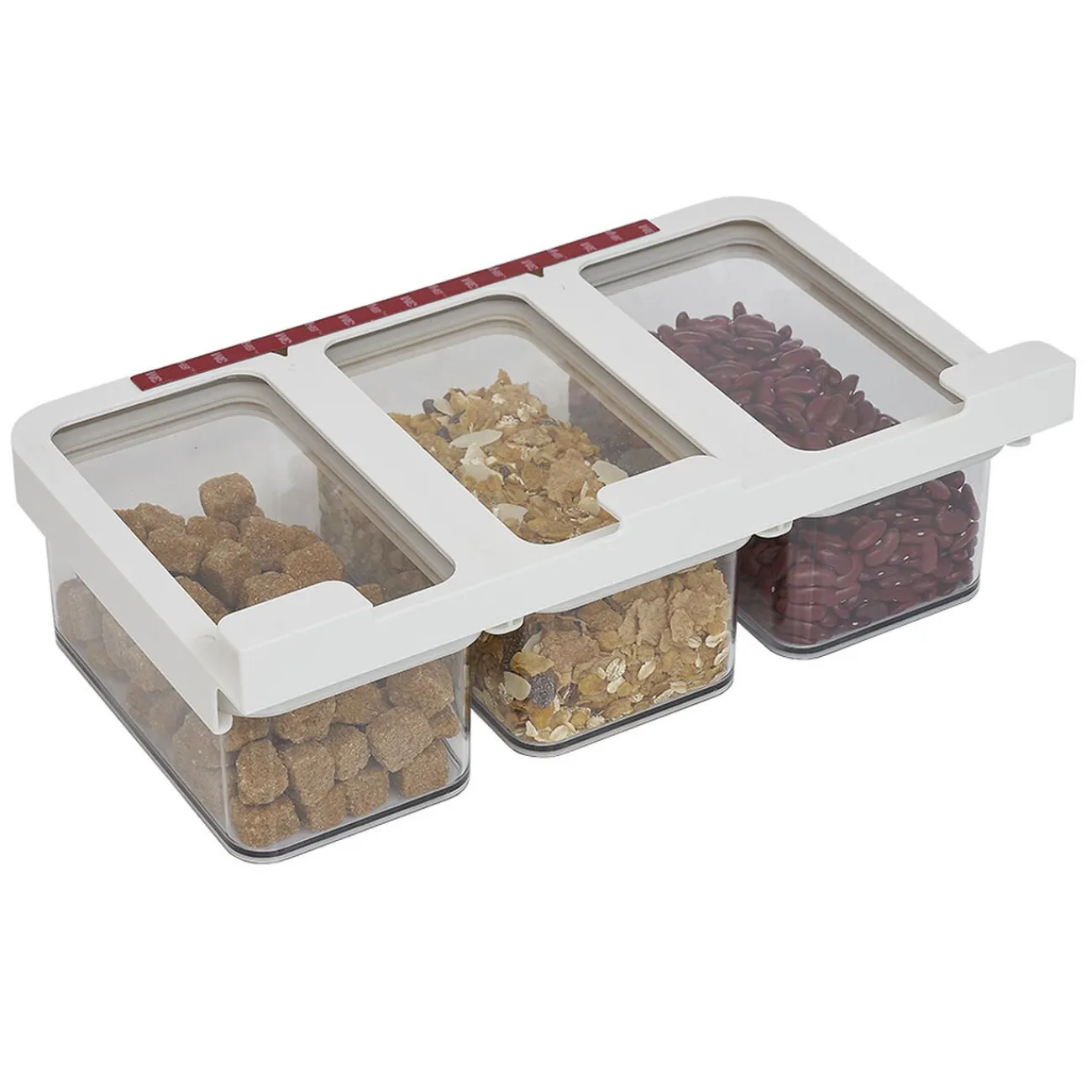 Sale Gifi Boîte alimentaire 3en1 à fixer sur étagère L33x19xH11cm
