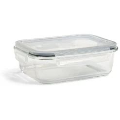 Hot Gifi Boîte alimentaire en verre avec couvercle plastique à clips 1,1L