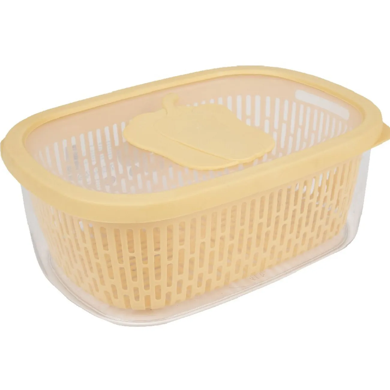 Gifi Boîte alimentaire hermétique avec panier fraîcheur 4 L jaune