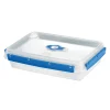 Best Gifi Boîte alimentaire rectangulaire transparente bleu et blanc 2L