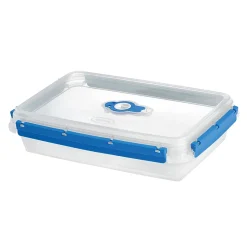 Best Gifi Boîte alimentaire rectangulaire transparente bleu et blanc 2L