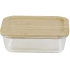 Sale Gifi Boîte alimentaire verre avec couvercle bambou 1 000 ml