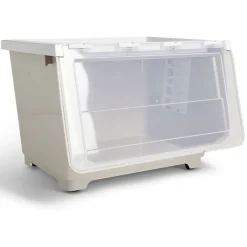 Gifi Rangement|Boîte avec couvercle 45L beige 43xH30,5x39cm
