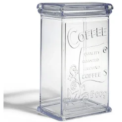 Hot Gifi Boîte à café 500g en plastique transparent 11,5x9xH19cm