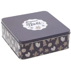 Best Gifi Boîte carrée en métal pour gâteaux de Noël